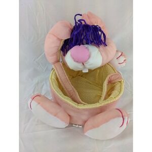 Interpur Rabbit Easter Basket Plush Stuffed Animal Toy